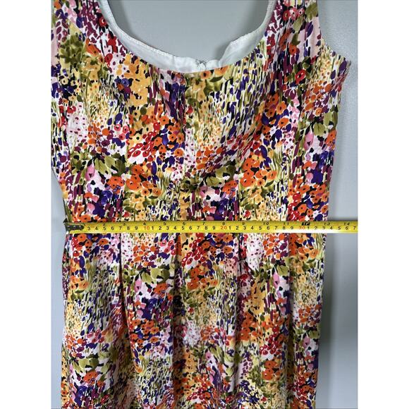 Nine West Dress 2 Floral Mini Multicolor Scoop‎ Neck Sleeveless Bloomcore Spring - Picture 8 of 10